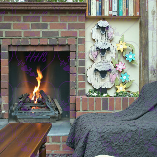 Unfinished Stacked Lambs Spring Decor | DIY MDF Craft Kit