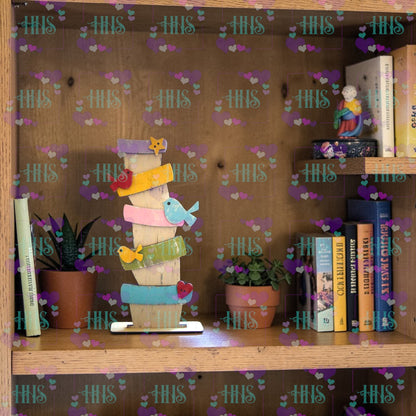 Unfinished Stacked Flower Pots Decor – DIY MDF Whimsical Garden Shelf Sitter