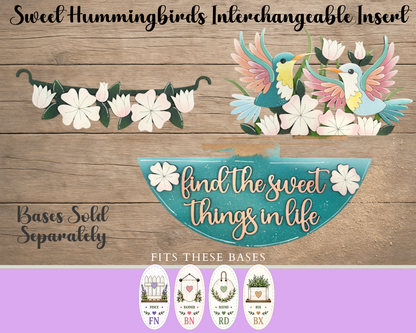 Unfinished Sweet Hummingbirds Insert