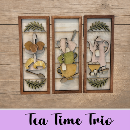 Unfinished MDF Tea Time Kitchen Trio