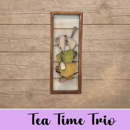 Unfinished MDF Tea Time Kitchen Trio