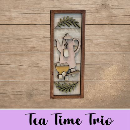 Unfinished MDF Tea Time Kitchen Trio