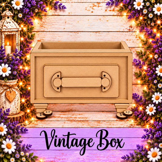 Unfinished MDF Vintage Drawer Box