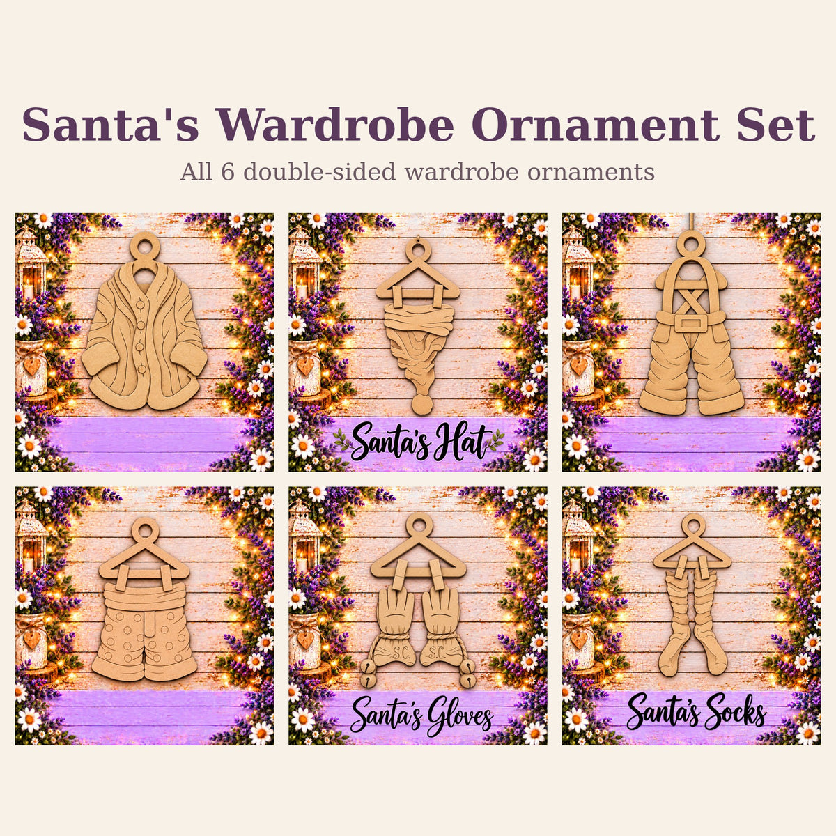 Santa's Wardrobe Ornament Set bundle