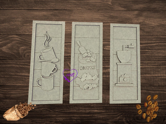 Coffee Trio Shelf Sitter/Leaner