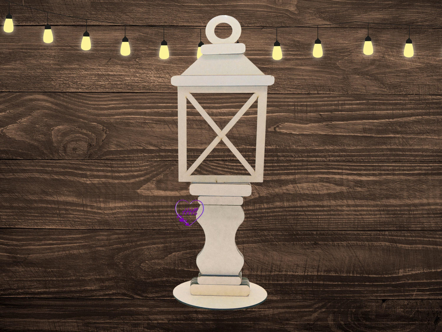 Farmhouse Rustic Lantern Spindle Base Insert