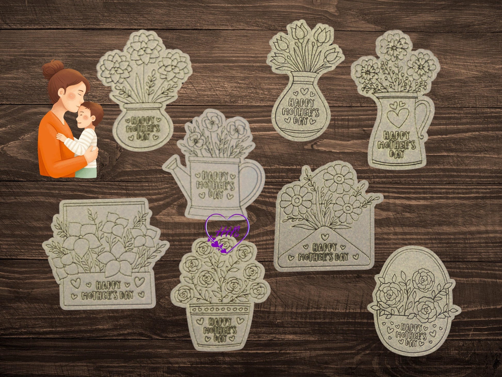 Coloring Crafts for Mother&#39;s Day