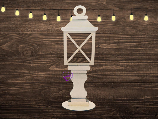 Farmhouse Rustic Lantern Spindle Base Insert