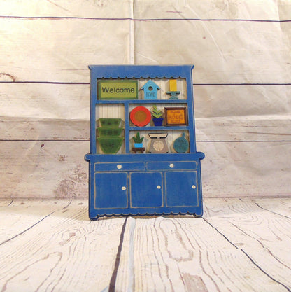 Rustic Charm: Mini Farmhouse Hutch for Tabletop Elegance | Shelf Decor | Country Home | Home Accents | Decorative Accents | DIY Decor