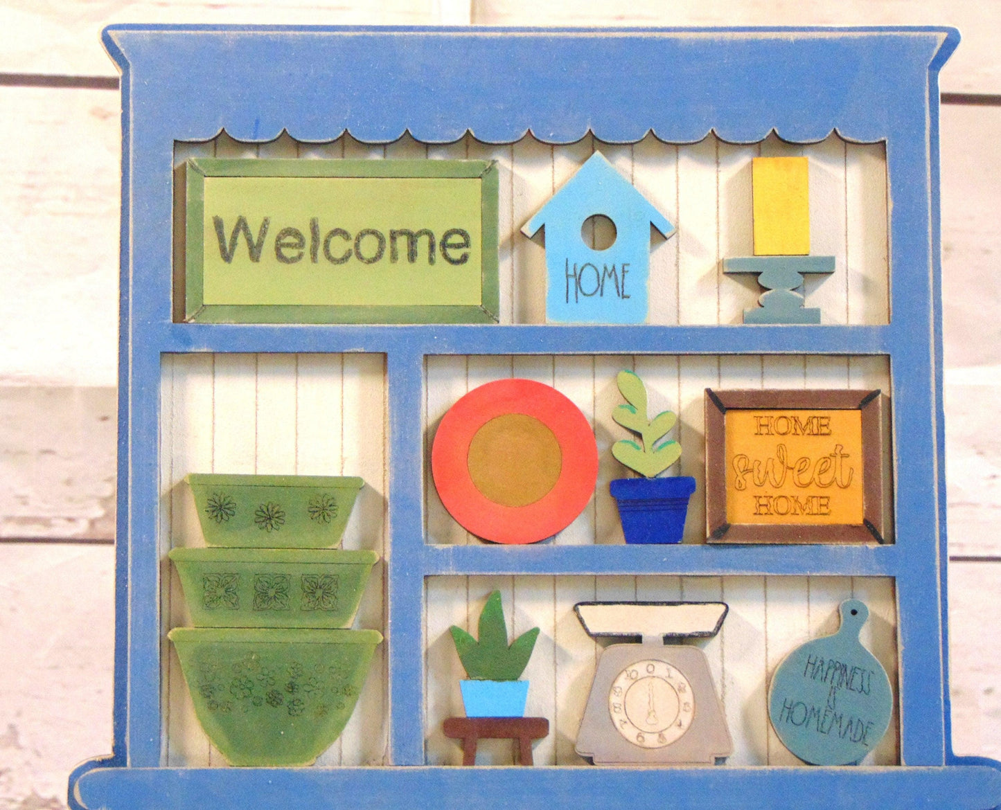 Rustic Charm: Mini Farmhouse Hutch for Tabletop Elegance | Shelf Decor | Country Home | Home Accents | Decorative Accents | DIY Decor