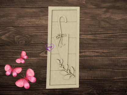 Spring Trio Shelf Sitter/Leaner | Farmhouse MDF Cutout Trio – Umbrella, Birdhouse & Floral Vase