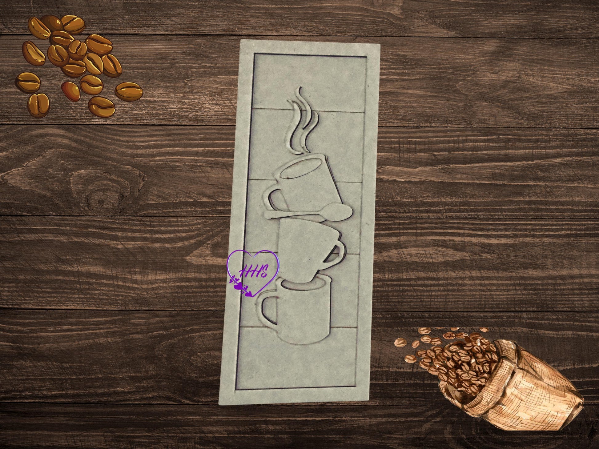 Coffee Trio Shelf Sitter/Leaner