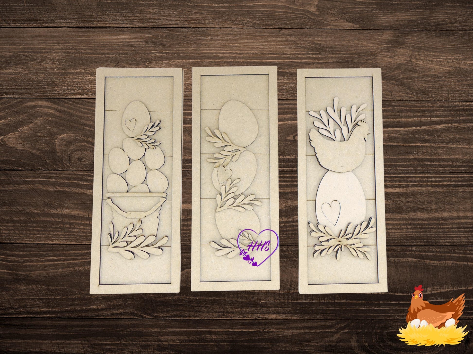 Egg Trio Shelf Sitter/Leaner