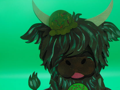 Small Ice Cream Highland Cow