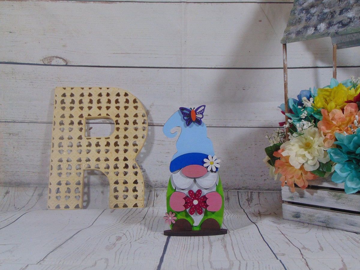 DIY Unfinished MDF Spring Gnome Kit - Craft Your Whimsical Garden Decor Project