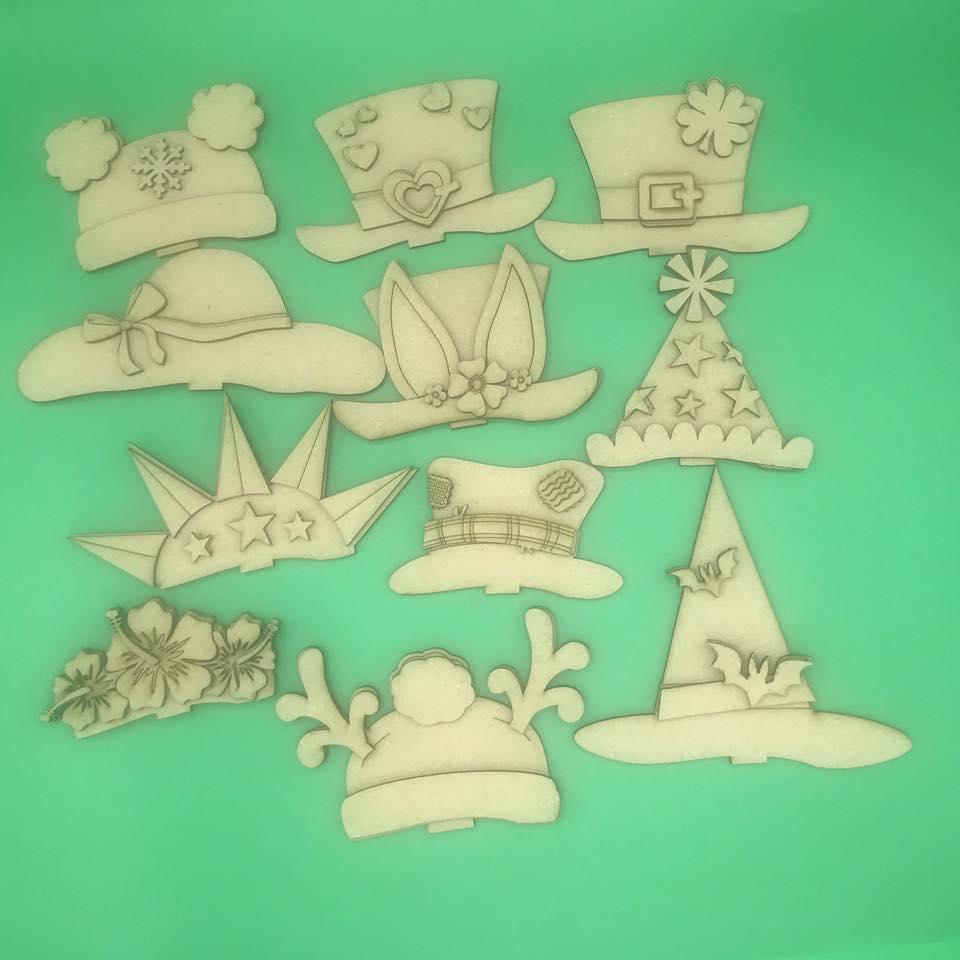 Interchangeable Hats for Animal Bases