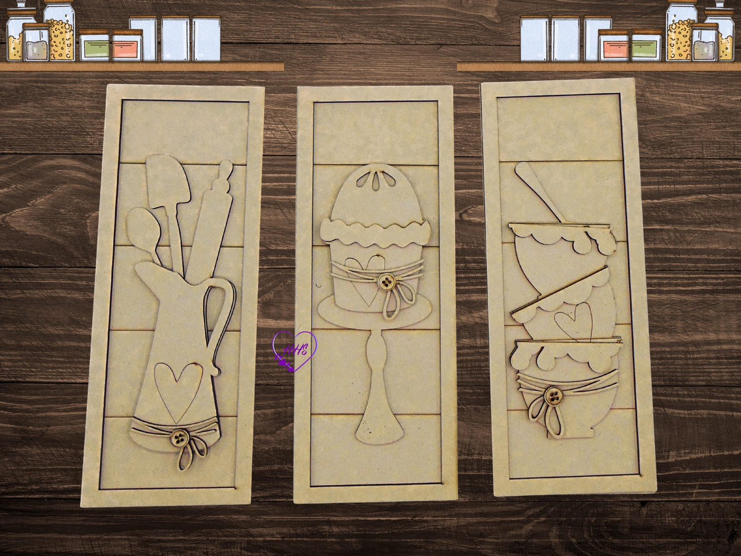 Kitchen Baking Trio Shelf Sitter/Leaner