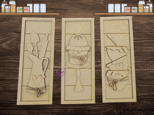 Kitchen Baking Trio Shelf Sitter/Leaner