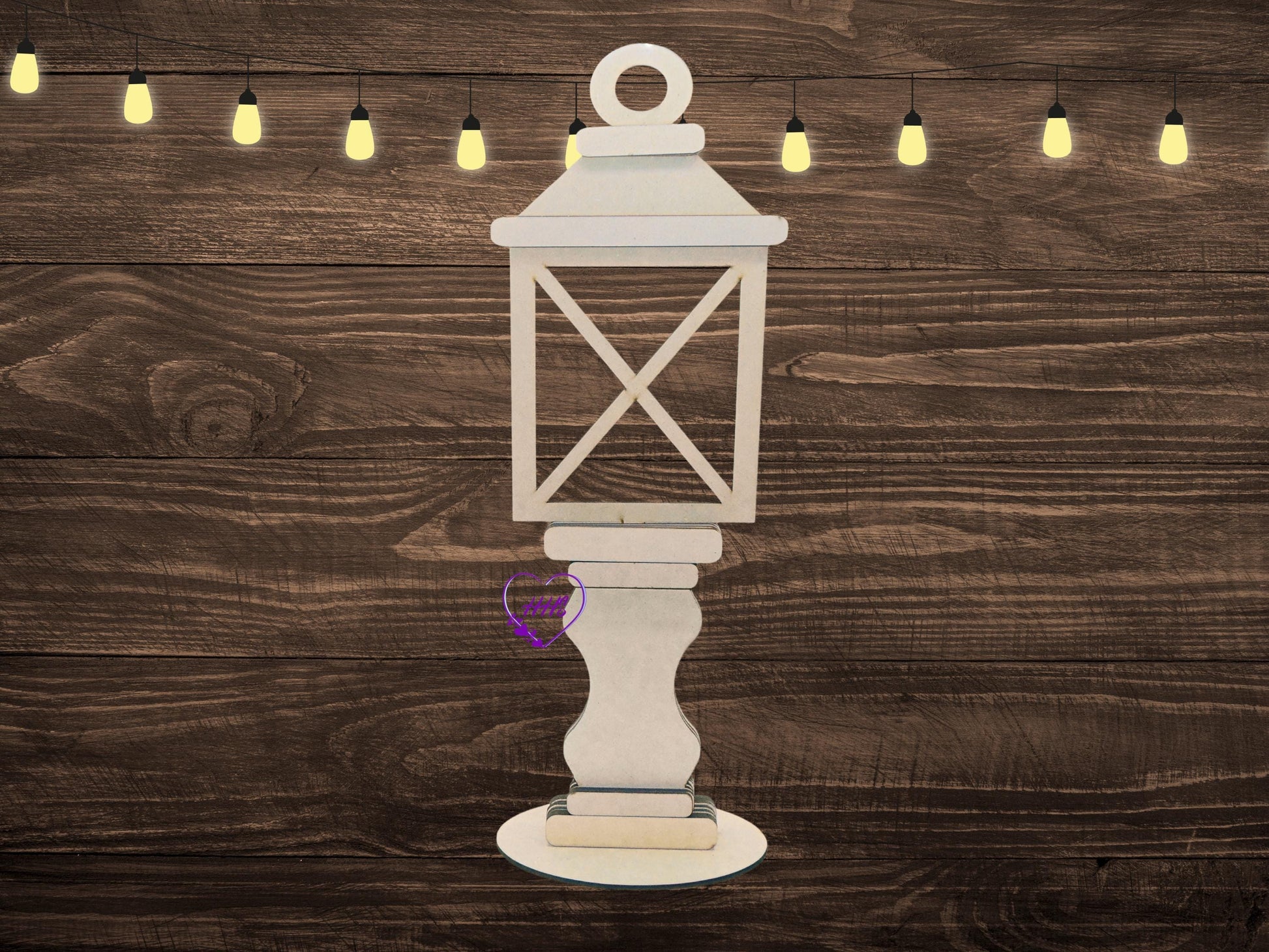 Farmhouse Rustic Lantern Spindle Base Insert