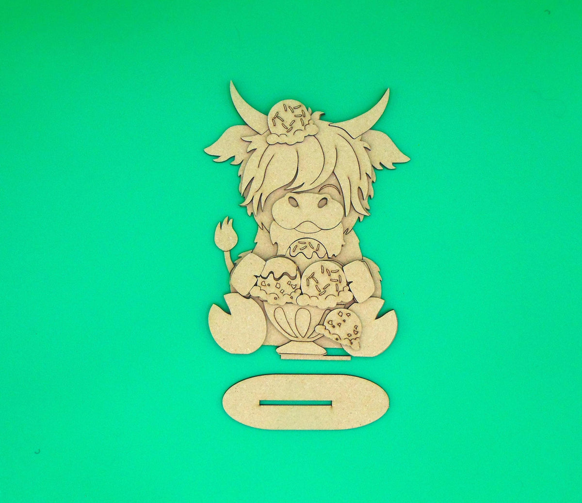 Small Ice Cream Highland Cow