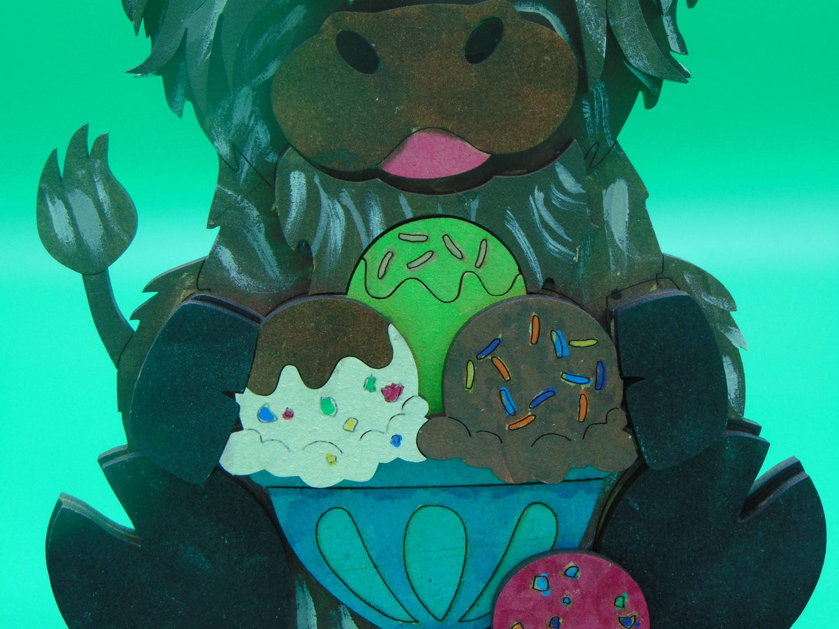 Small Ice Cream Highland Cow