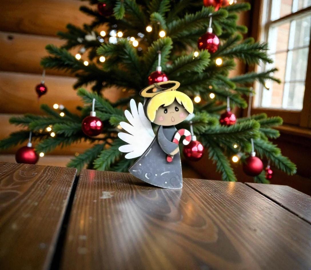 Whimsical Angel Ornament Set – Layered Christmas Angel Collection (6 Designs)