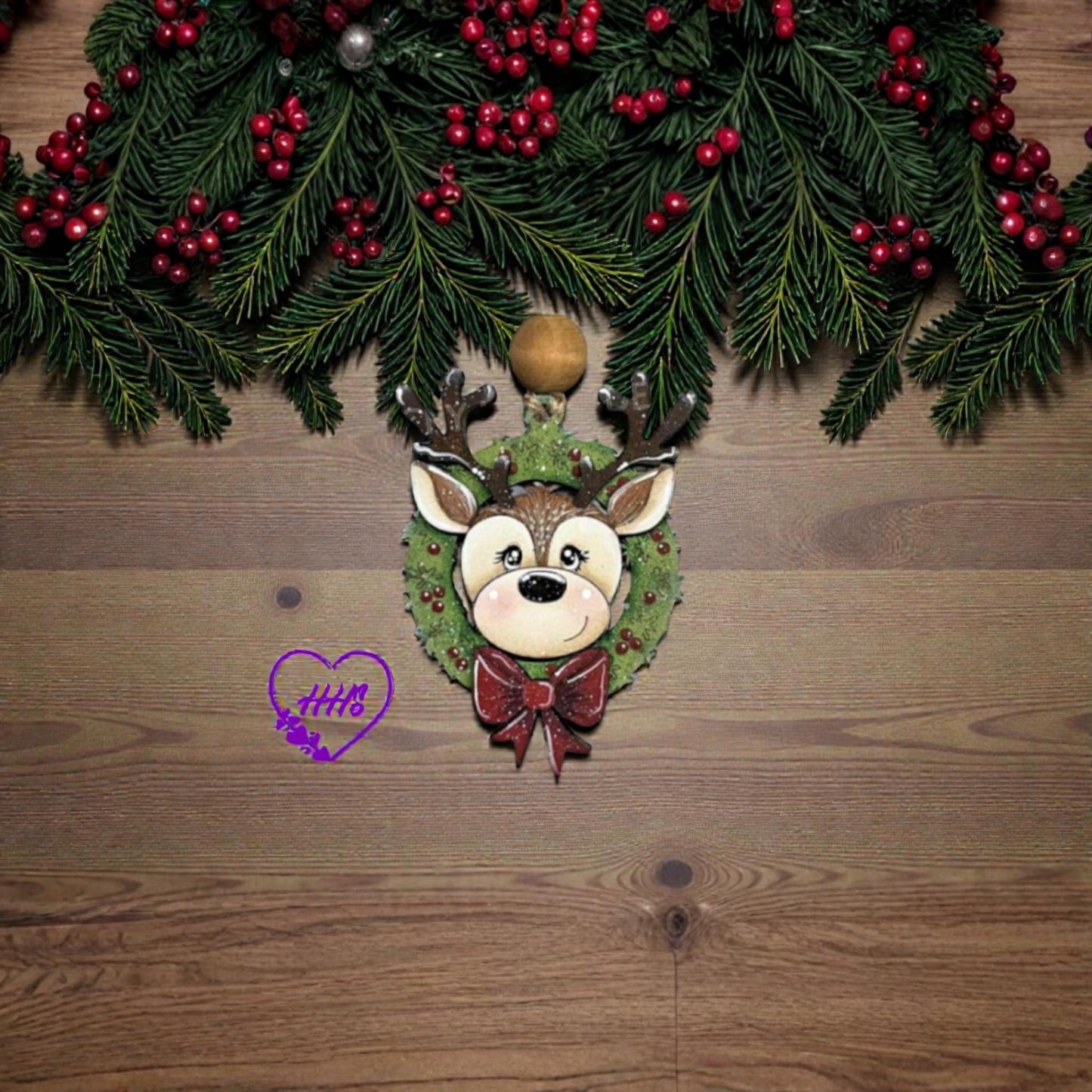 Whimsical Reindeer Ornament Set – Christmas Holiday Décor