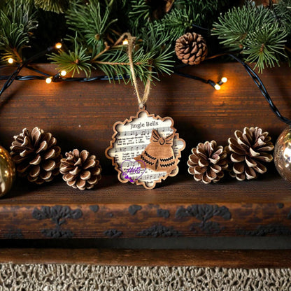 Sheet Music Christmas Ornament Collection – Layered Holiday Icons