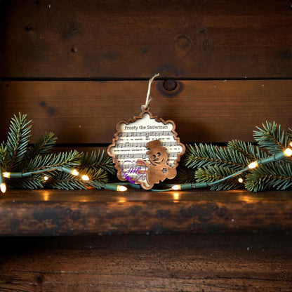 Sheet Music Christmas Ornament Collection – Layered Holiday Icons