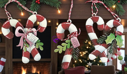 Layered Candy Cane Christmas Ornaments