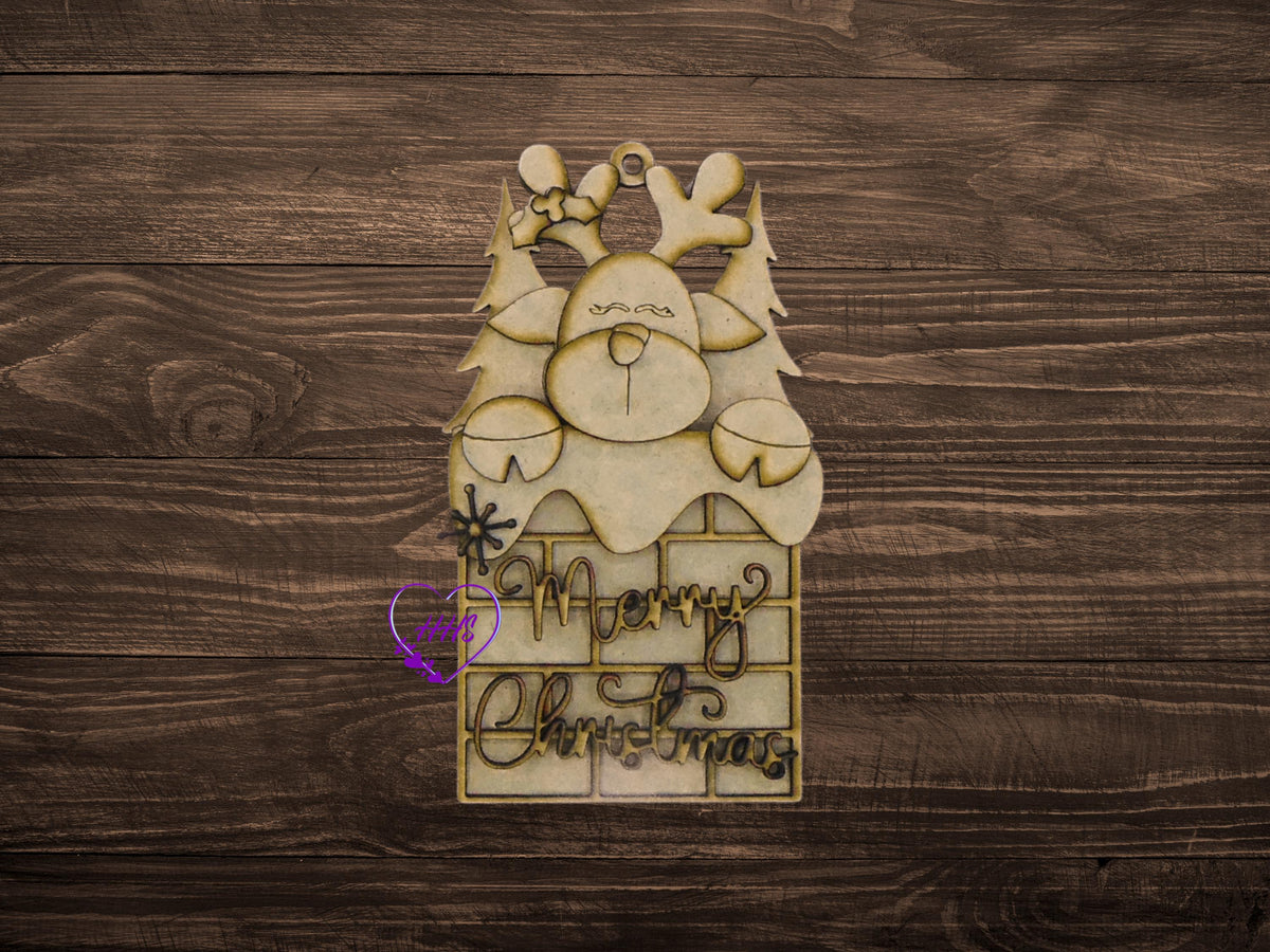 Merry Christmas Reindeer Ornament