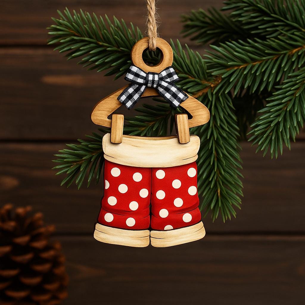 Santa's Shorts Christmas Ornament