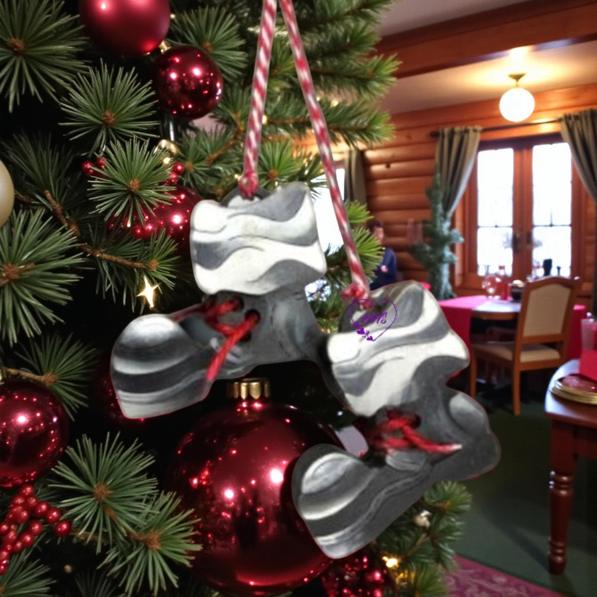 Santa's Boots Christmas Ornament – Rustic Holiday Decor