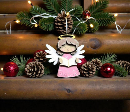 Whimsical Angel Ornament Set – Layered Christmas Angel Collection (6 Designs)