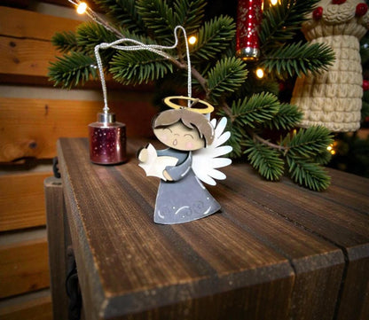 Whimsical Angel Ornament Set – Layered Christmas Angel Collection (6 Designs)