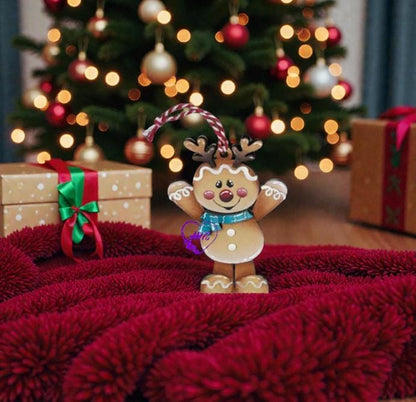 Whimsical Gingerbread Ornament Set – Layered Christmas Cuties