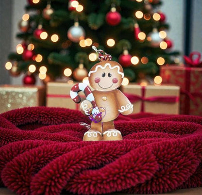 Whimsical Gingerbread Ornament Set – Layered Christmas Cuties