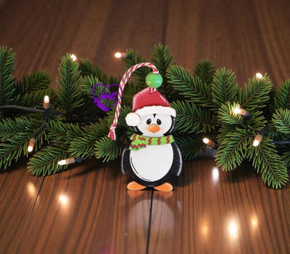 Whimsical Penguin Ornament Set – Layered Christmas Cuties