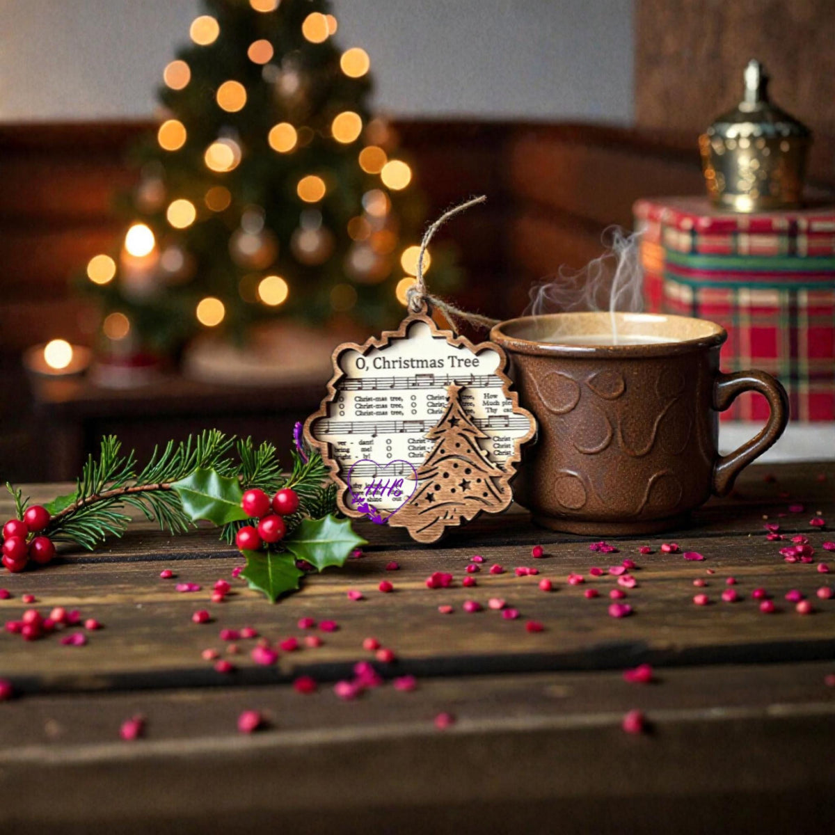 Sheet Music Christmas Ornament Collection – Layered Holiday Icons