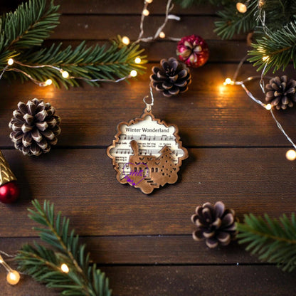 Sheet Music Christmas Ornament Collection – Layered Holiday Icons