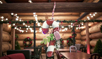 Layered Candy Cane Christmas Ornaments