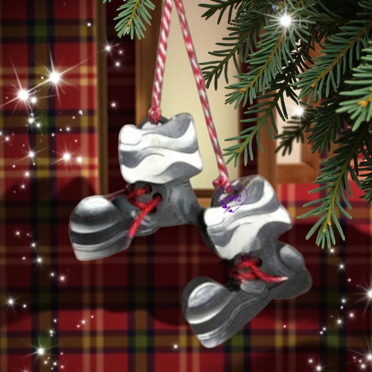 Santa's Boots Christmas Ornament – Rustic Holiday Decor