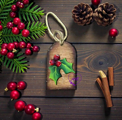 Rustic Christmas Tag Ornament Set – Festive Layered Holiday Collection (6 Designs)