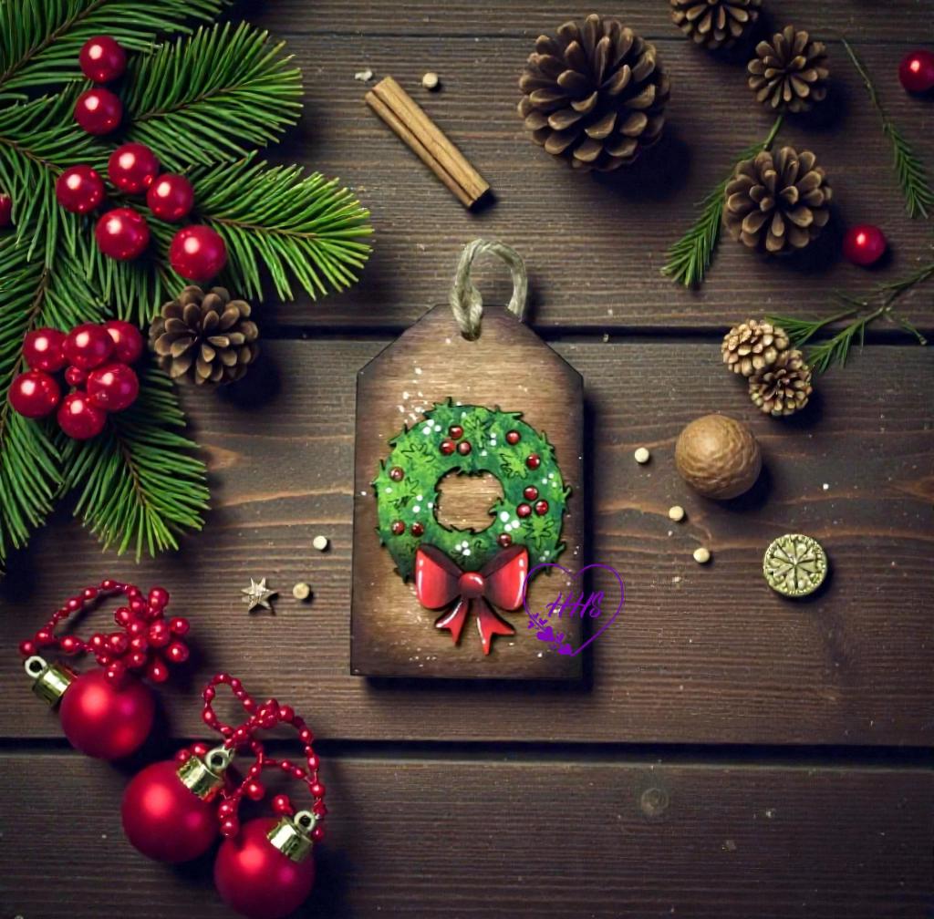 Rustic Christmas Tag Ornament Set – Festive Layered Holiday Collection (6 Designs)