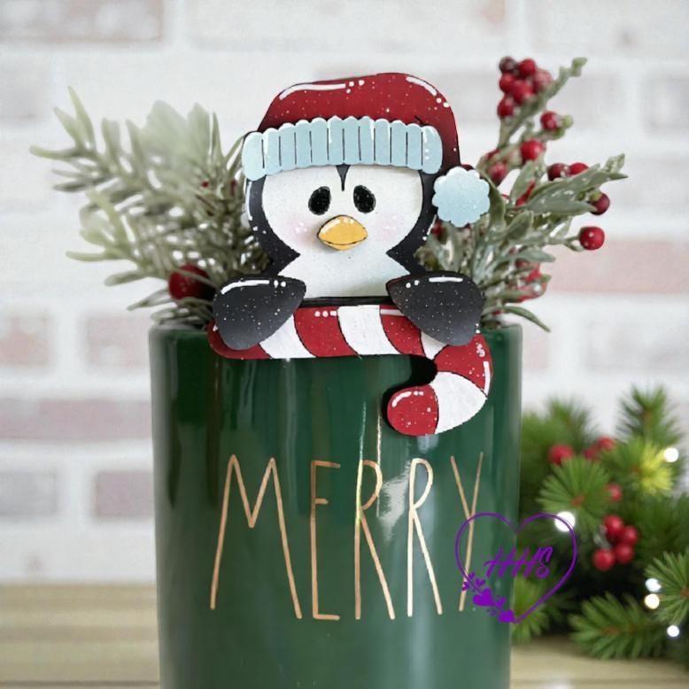 Candy Cane Penguin Interchangeable Insert