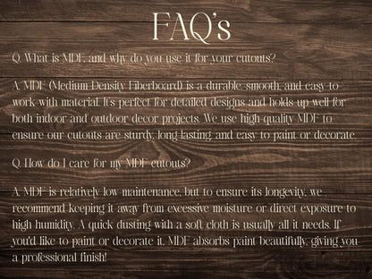 Unfinished MDF Standing Angel: Snowflake Wings, DIY Christmas Decor