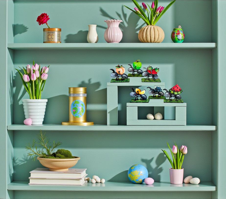 Unfinished MDF Ant Set – Whimsical Decor for Shelves, Tiered Trays, Home Decor