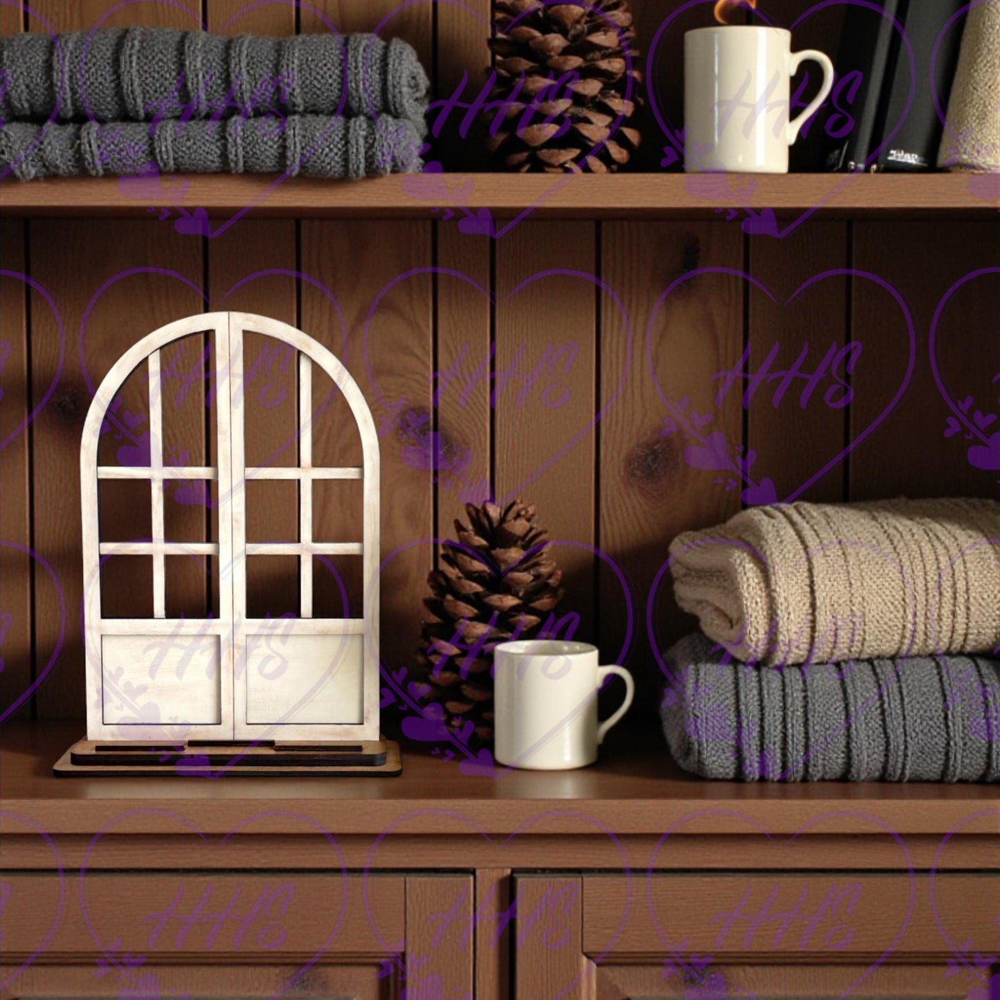 Unfinished MDF Interchangeable Window Base