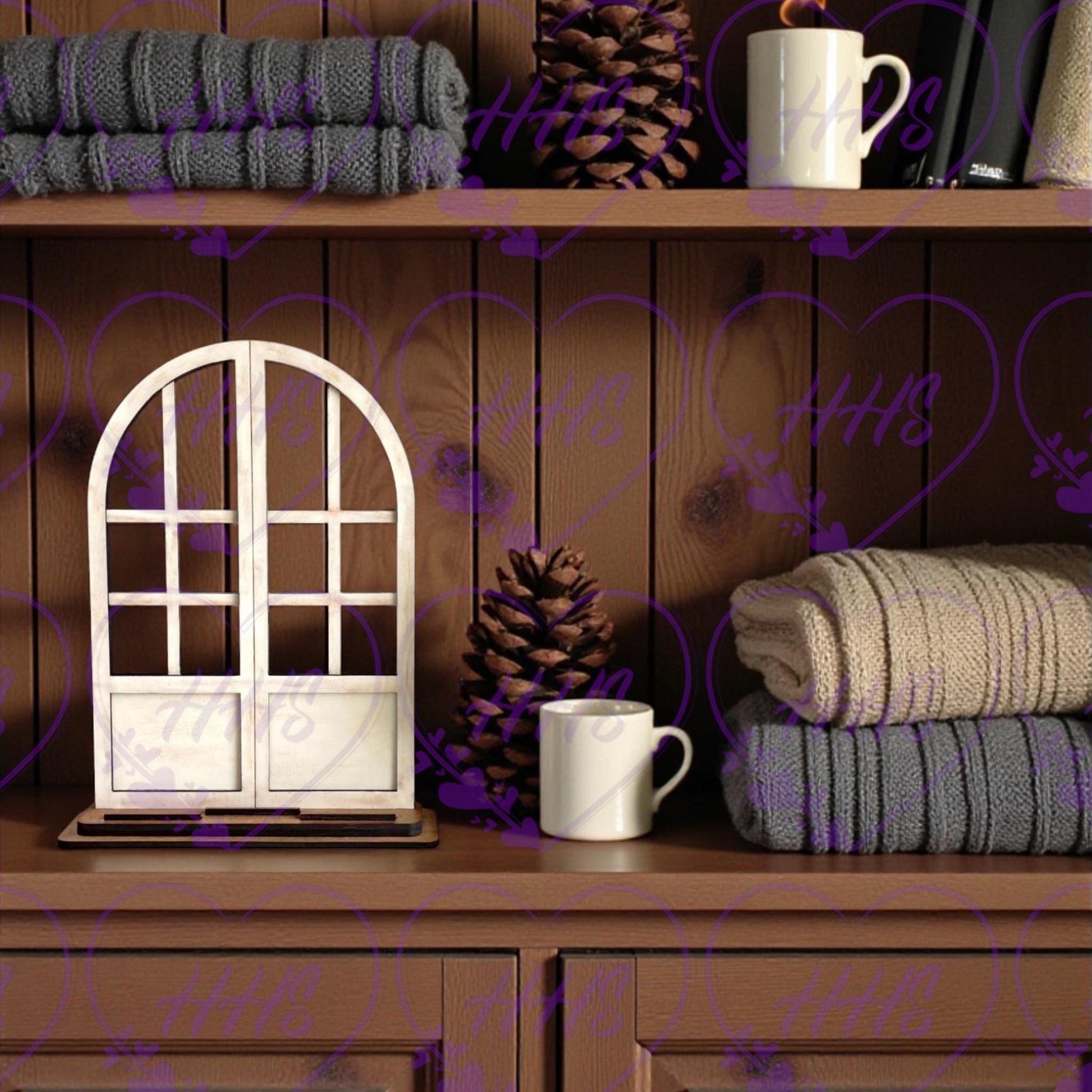 Unfinished MDF Interchangeable Window Base