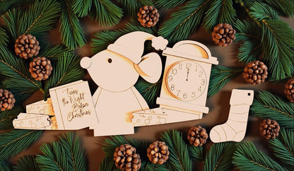 Large Flower Basket Christmas Mouse Insert